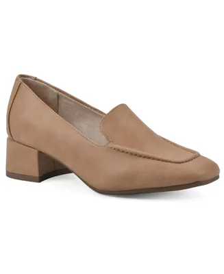 Cliffs by White Mountain Quinta Dress Heeled Loafers - Natural