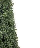 4' Artificial Two-Tone Boxwood Topiary Tree with Round Pot Unlit