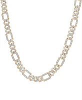 Men's Diamond Figaro Link 24" Chain Necklace (1 ct. t.w.) in 10k Gold