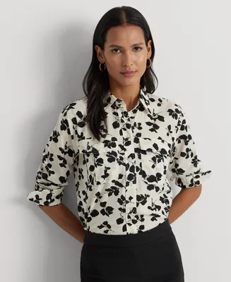 Lauren Ralph Lauren Women's Cotton Printed Shirt, Regular & Petite