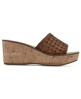 White Mountain Women's Charges Platform Slide Wedge Sandals