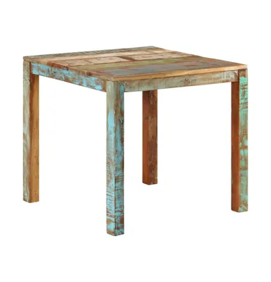 Dining Table 32.3"x31.5"x29.9" Solid Reclaimed Wood