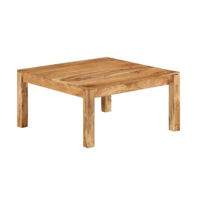 Coffee Table 31.5"x31.5"x15.7" Solid Acacia Wood