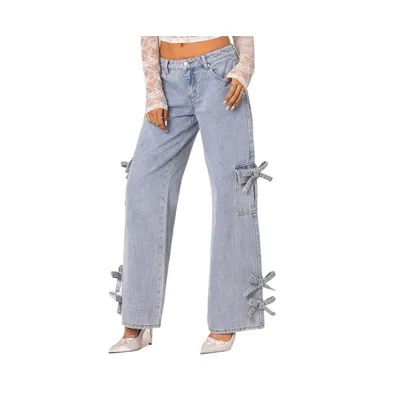 Women's Bows 4 Days low rise baggy jeans - Light