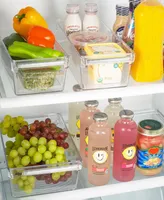 Kitchen Details Slim Refrigerator Storage Bins, Set of 2