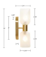 Ink + Ivy Dove Double Tube 2-Light Wall Sconce