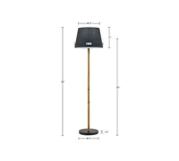 Martha Stewart Nassau Metal Bamboo Floor Lamp