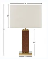 Martha Stewart Hawley Faux Leather Table Lamp