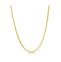 Franco Chain 1.5mm Sterling Silver or Gold Plated Over 22" Necklace