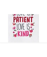 Love Is Patient & Kind Embroidered Cotton Flour Sack Kitchen Towel