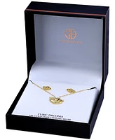 Giani Bernini 2-Pc. Set Cubic Zirconia Double Heart Pendant Necklace & Matching Stud Earrings 18k Gold-Plated Sterling Silver, Created for Macy's