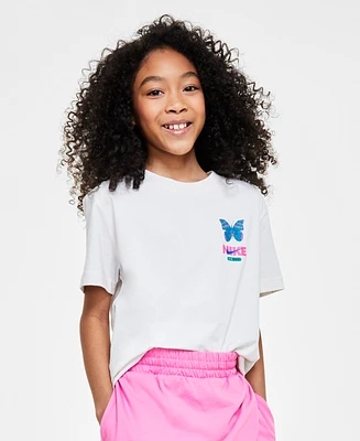 Nike Big Girls Sportswear Printed Crewneck T-Shirt