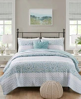 Madison Park Caralie Seersucker 4 Piece Quilt Set