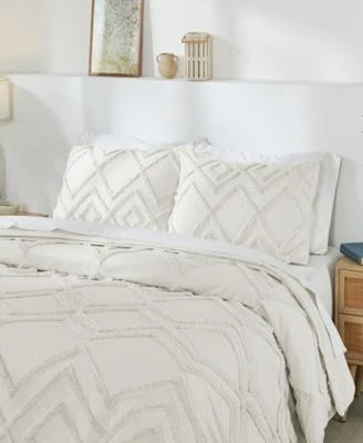 3 Piece Duvet Cover Set Luxury 100 Cotton Comforter Cover With 2 Pillow Shams Button Closure Corner Ties By California Design Den