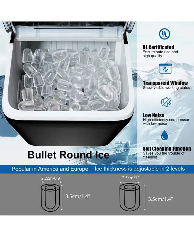 Igloo 26 Pound Automatic Self-Cleaning Portable Countertop Ice Maker Machine  with Handle Igliceb26Hnpk