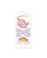 Child Girl Unicorn Rainbow Clip Set