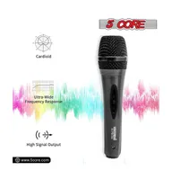 5 Core Microphone Professional Dynamic Karaoke Xlr Wired Mic w On/Off Switch Pop Filter Cardioid Unidirectional Pickup Handheld Micr³fono -Pm-286