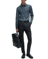 Boss by Hugo Men's Structured Cotton Jacquard Slim-Fit Dress Shirt