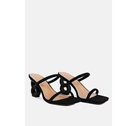 Women's Downtown Double Strap Fantasy Heel Sandals