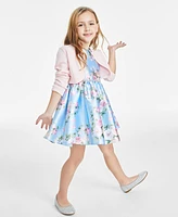 Rare Editions Toddler & Little Girls Imitation Pearl Embellished Cardigan, Created for Macy's