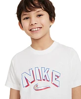 Nike Big Boys Sportswear Crewneck Cotton Stars Graphic T-Shirt