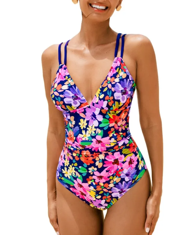 Miraclesuit Women's Petal Pusher Temptress Tummy Control One-Piece Swimsuit  - Macy's