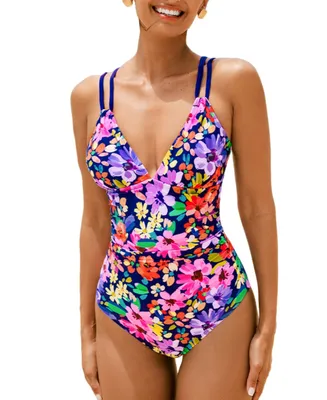 Women's Ditsy & Petals Tummy Control One-Piece