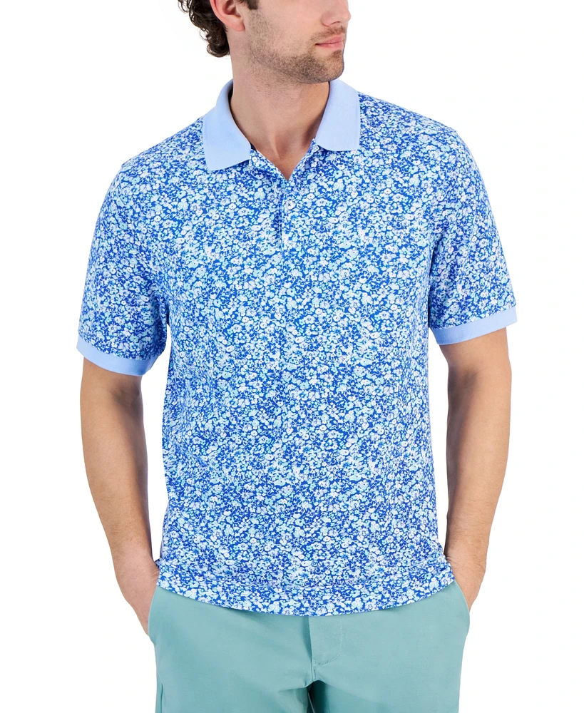 Club Room Men's Berty Floral Pique Polo Shirt, Created for Macy's