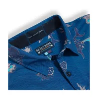 Baja Llama Men's Split Personalities - Nighthawk Button Up Shirt