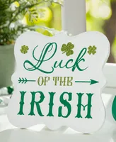 Glitzhome St. Patrick's Wooden Table Decor, Set of Two