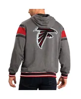 Men's G-iii Sports by Carl Banks Gray, Red Atlanta Falcons Extreme Full Back Reversible Hoodie Full-Zip Jacket