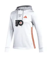 Women's adidas White Philadelphia Flyers Refresh Skate Lace Aeroready Pullover Hoodie