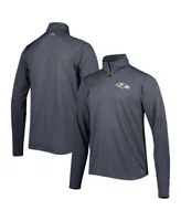 Men's Msx by Michael Strahan Charcoal Baltimore Ravens 1/4-Zip Sweatshirt