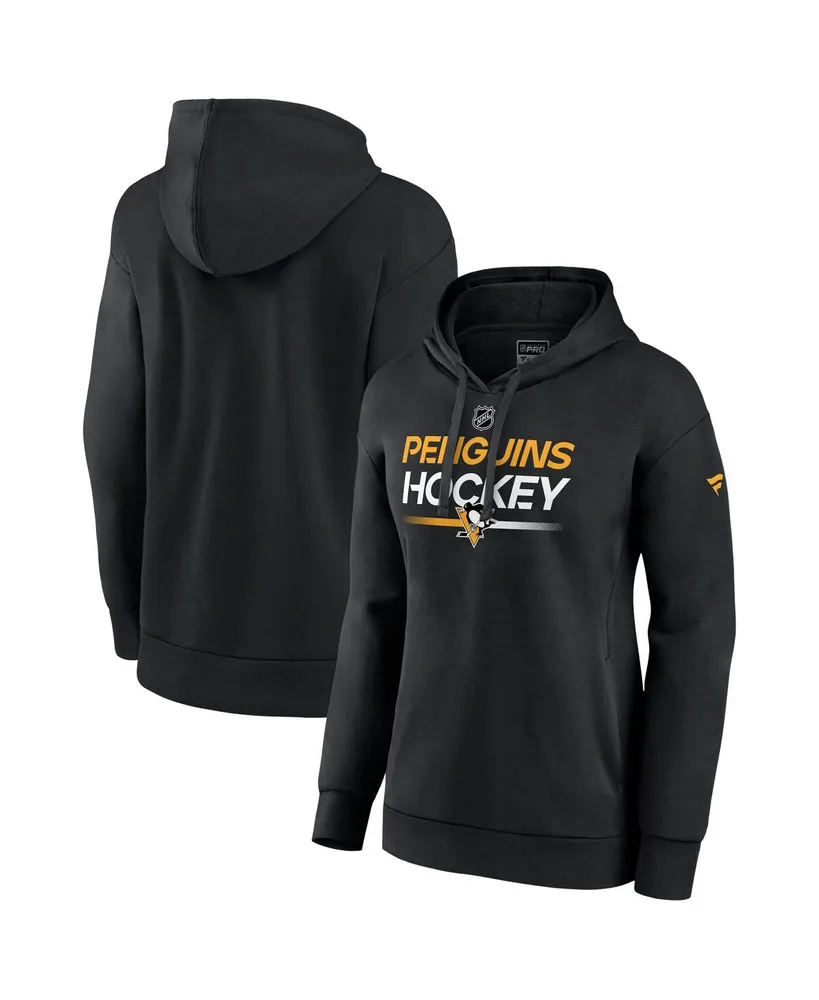 Women's Fanatics Black Pittsburgh Penguins Authentic Pro Pullover Hoodie