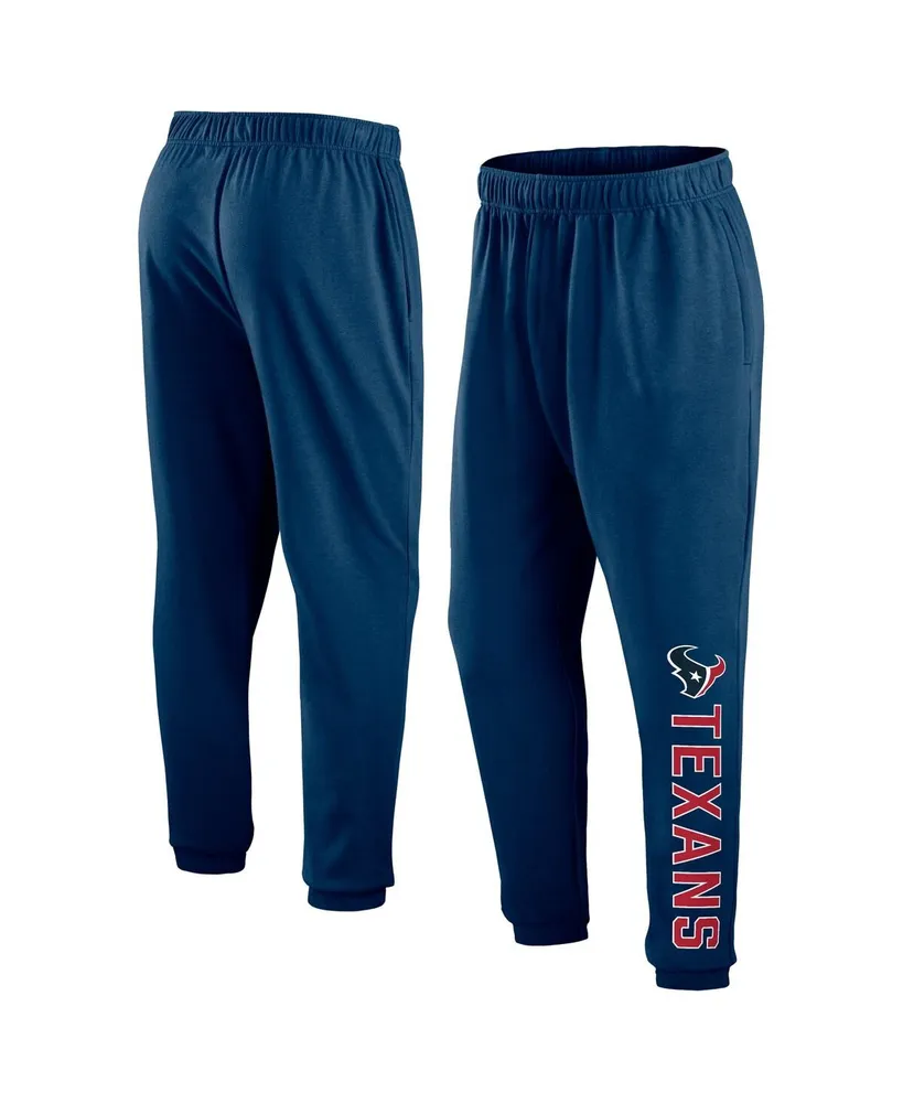 Men's Fanatics Navy Houston Texans Chop Block Fleece Sweatpants