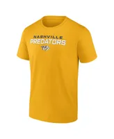 Men's Fanatics Gold Nashville Predators Barnburner T-shirt