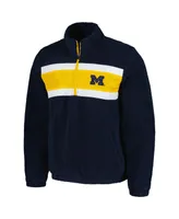 Men's G-iii Sports by Carl Banks Navy Michigan Wolverines Pinch Runner Half-Zip Top