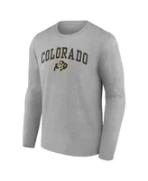 Men's Fanatics Heather Gray Colorado Buffaloes Campus Long Sleeve T-shirt