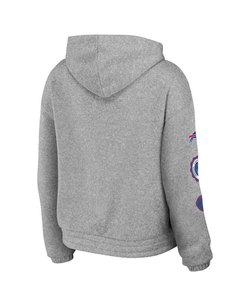 Women's Wear by Erin Andrews Heather Gray Buffalo Bills Full-Zip Hoodie