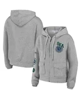 Women's Wear by Erin Andrews Heather Gray Seattle Seahawks Full-Zip Hoodie