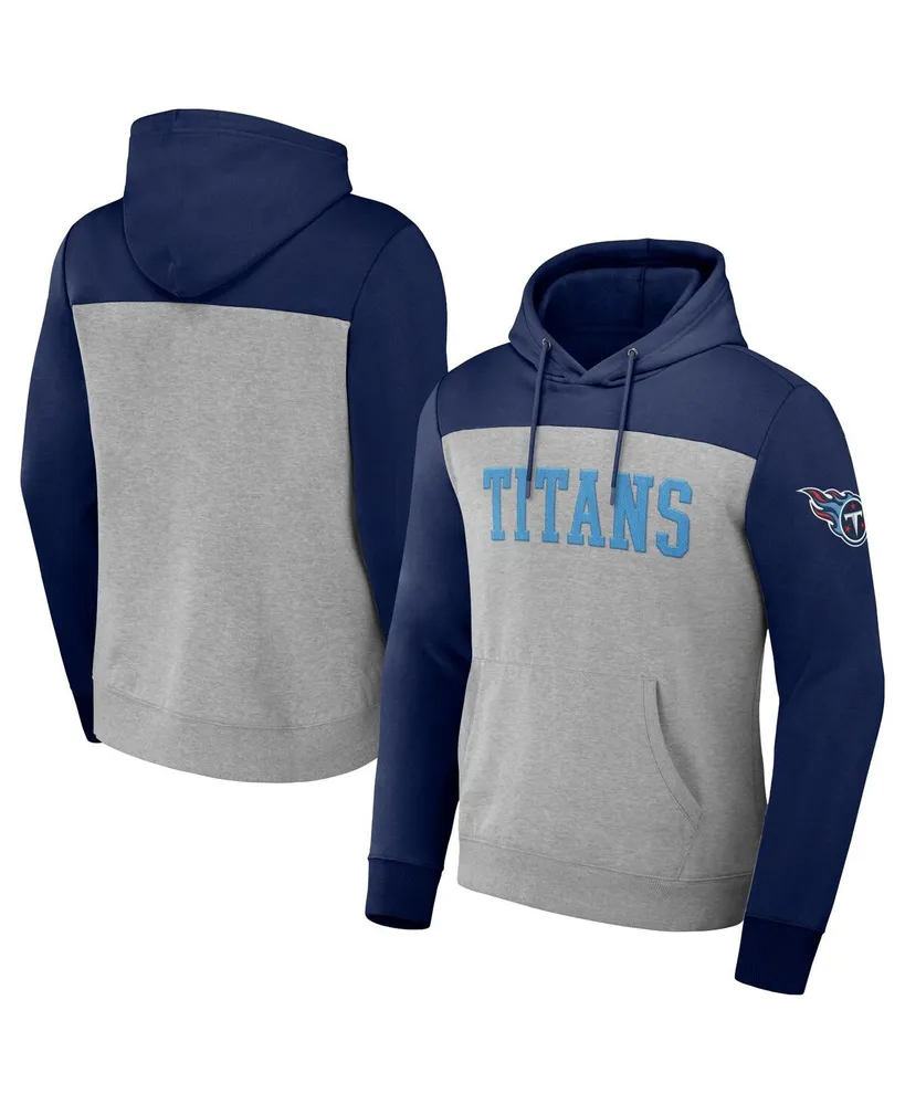 Men's Nfl x Darius Rucker Collection by Fanatics Heather Gray Tennessee Titans Color Blocked Pullover Hoodie