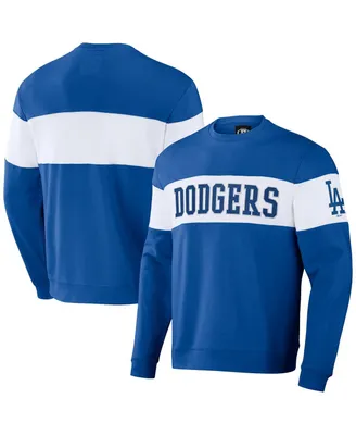 Men's Darius Rucker Collection by Fanatics Royal Los Angeles Dodgers Stripe Pullover Sweatshirt