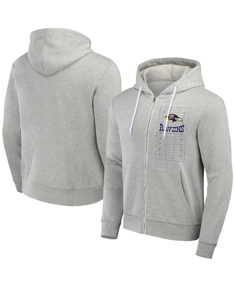 Men's Nfl x Darius Rucker Collection by Fanatics Heather Gray Baltimore Ravens Domestic Full-Zip Hoodie