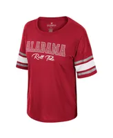 Women's Colosseum Crimson Alabama Tide I'm Gliding Here Rhinestone T-shirt