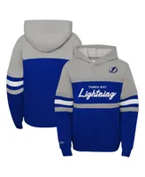 Big Boys Mitchell & Ness Gray Tampa Bay Lightning Head Coach Pullover Hoodie