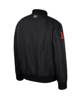 Men's Colosseum Black Maryland Terrapins Full-Zip Bomber Jacket