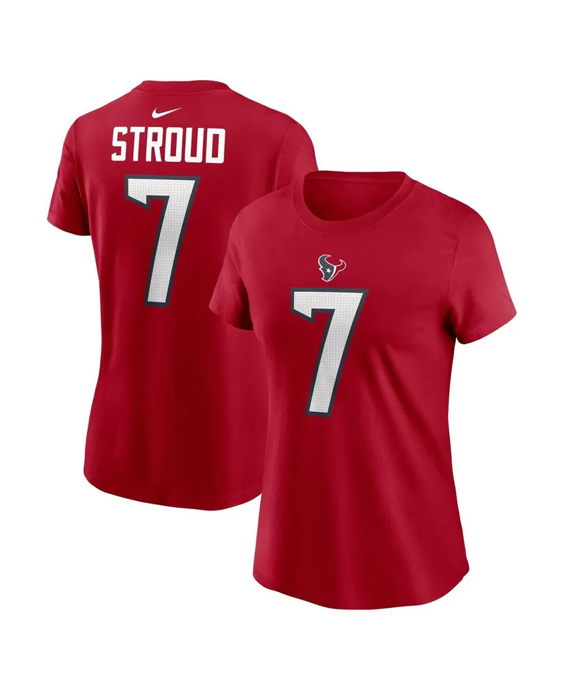 Women's Nike C.j. Stroud Red Houston Texans Player Name and Number T-shirt