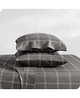 Bare Home Ultra-Soft Double Brushed Print Queen Sheet Set - Plaid