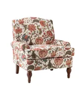 Lucretia Modern Upholstered Accent Chair with Patterned Cushion
