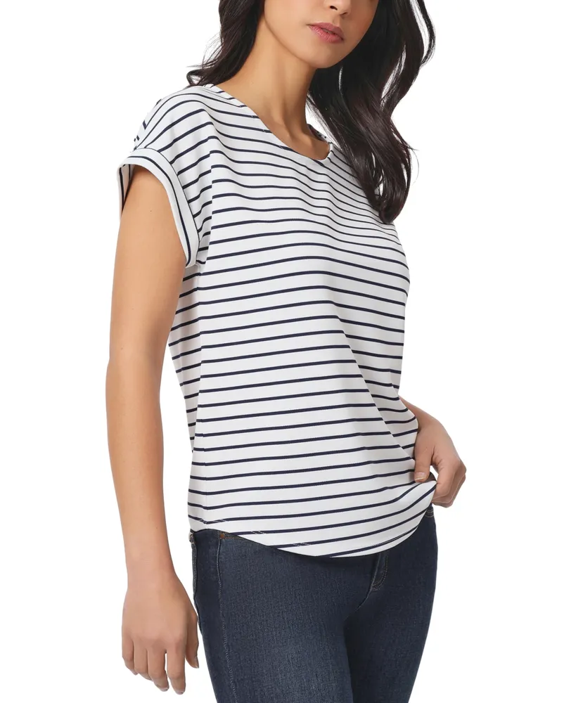 Jones New York Women's Scoop-Neck Striped Top